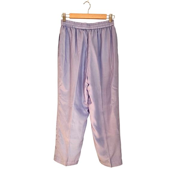 Mureli 100% Silk Pajama Pants Bottoms, light blue, pockets, Womens Sz M - Picture 2 of 6